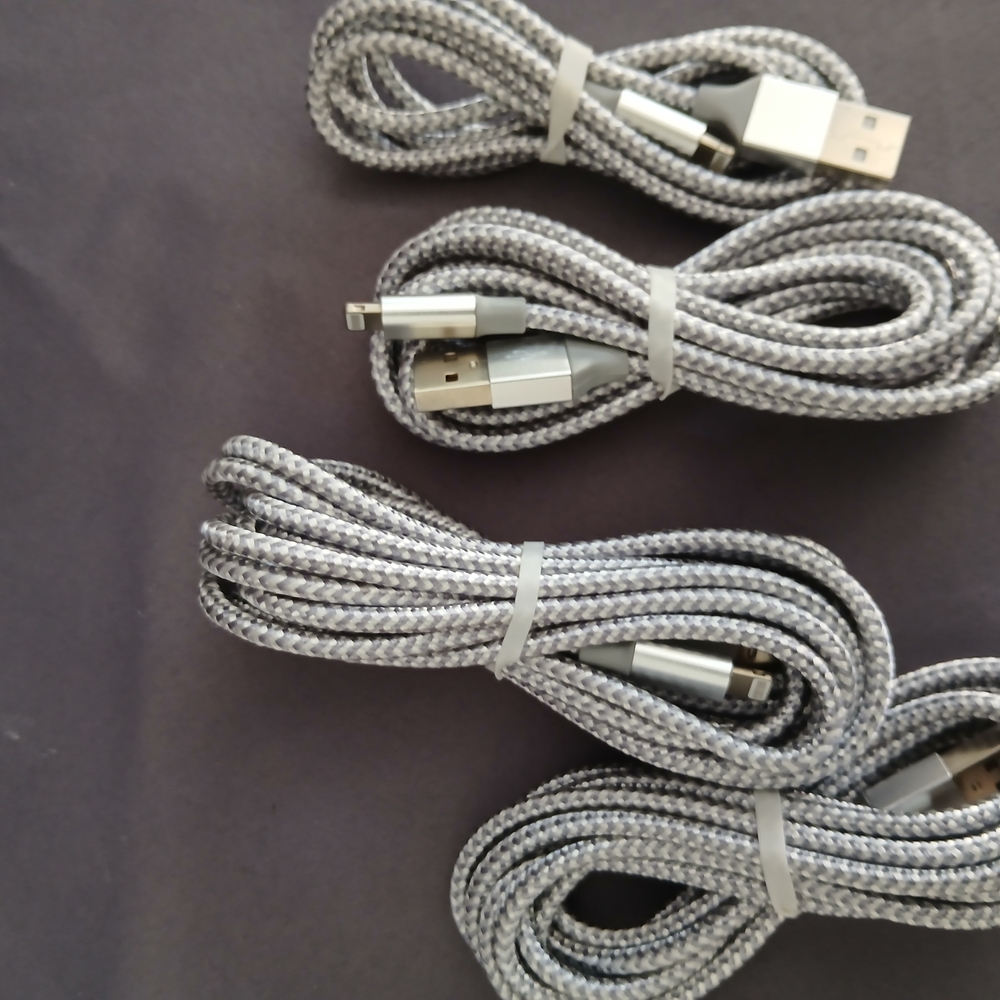 Braided USB Charging Cable - Silver